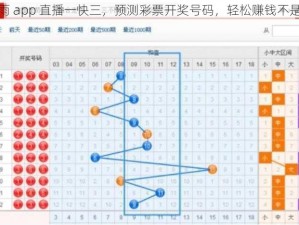 春雨 app 直播一快三，预测彩票开奖号码，轻松赚钱不是梦