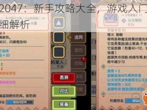 揭秘2047：新手攻略大全，游戏入门指南与详细解析