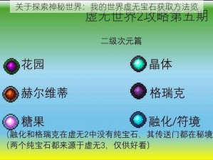 关于探索神秘世界：我的世界虚无宝石获取方法览