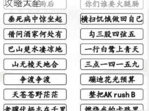 汉字找茬王：哒滴哒甜歌完美通关攻略大全