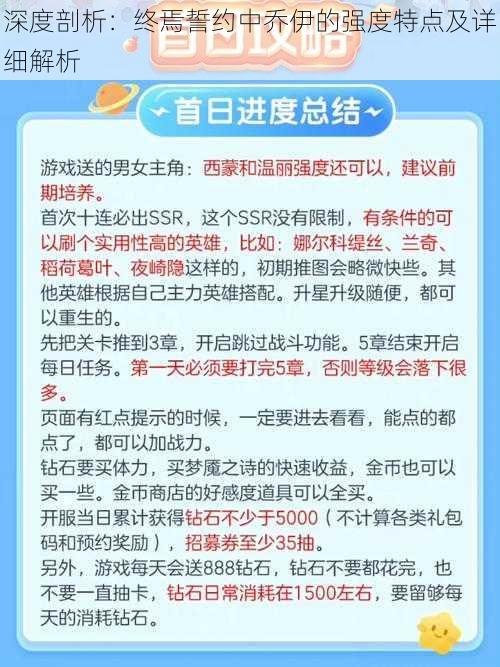 深度剖析：终焉誓约中乔伊的强度特点及详细解析