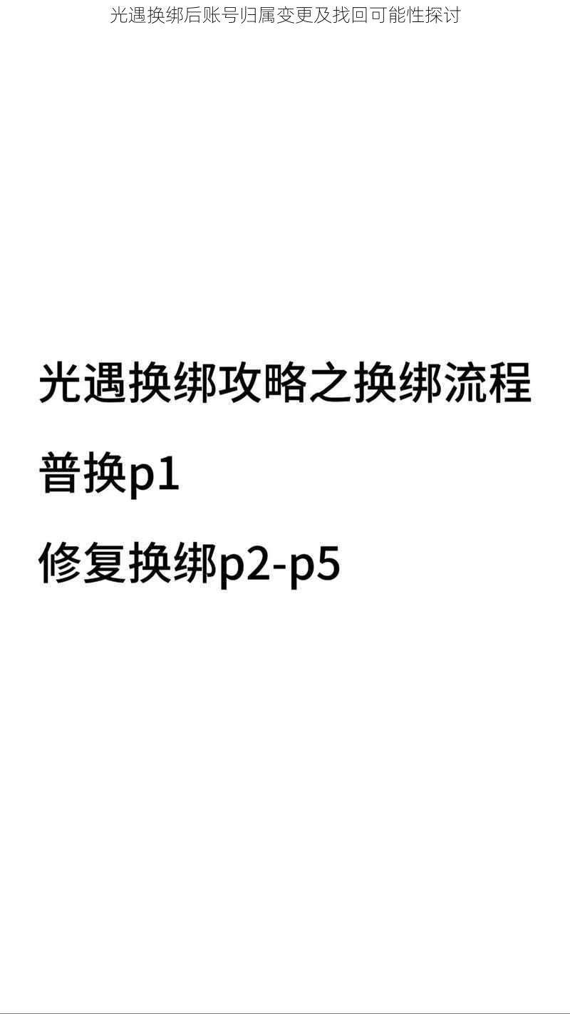 光遇换绑后账号归属变更及找回可能性探讨