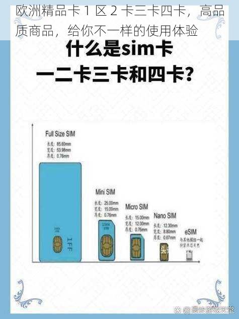 欧洲精品卡 1 区 2 卡三卡四卡，高品质商品，给你不一样的使用体验