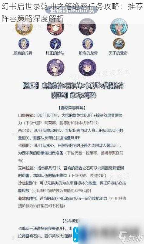 幻书启世录乾坤之笔绝密任务攻略：推荐阵容策略深度解析