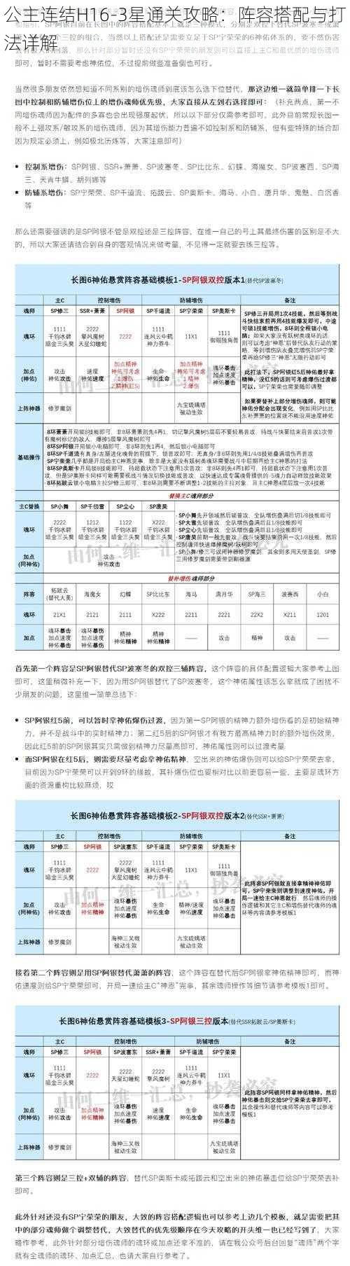 公主连结H16-3星通关攻略：阵容搭配与打法详解