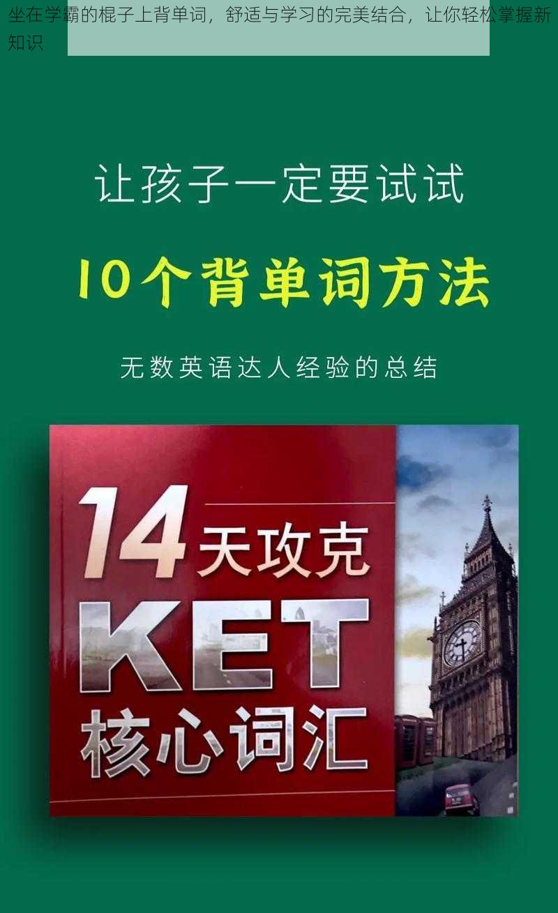 坐在学霸的棍子上背单词，舒适与学习的完美结合，让你轻松掌握新知识