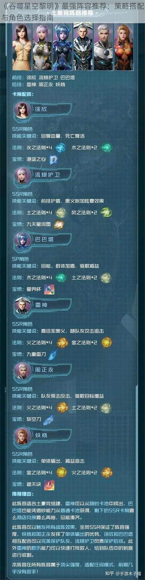 《吞噬星空黎明》最强阵容推荐：策略搭配与角色选择指南