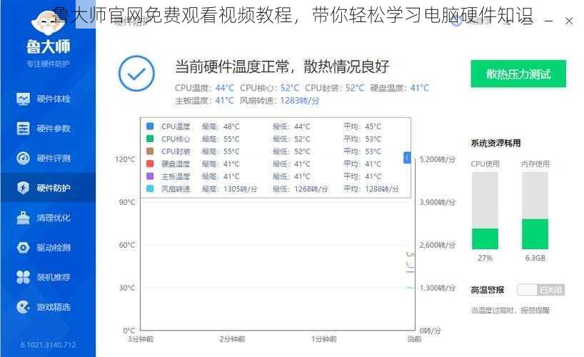 鲁大师官网免费观看视频教程，带你轻松学习电脑硬件知识