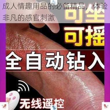 成人情趣用品的必备精品，体验非凡的感官刺激