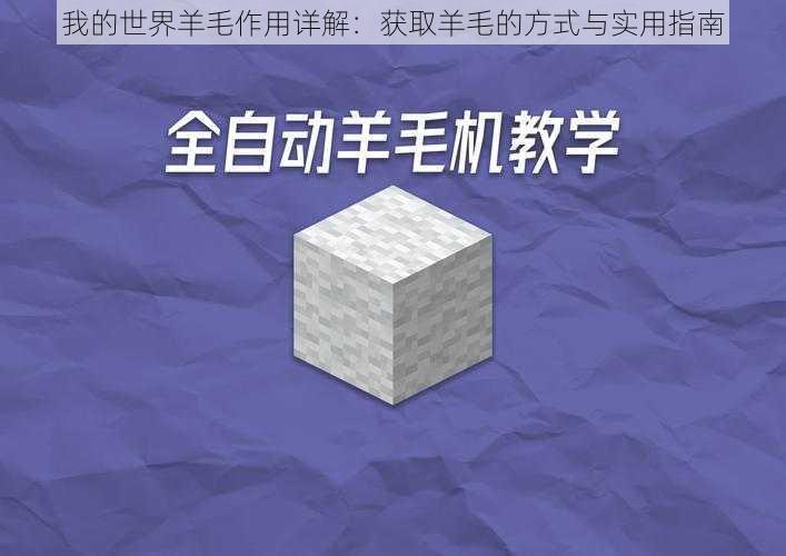 我的世界羊毛作用详解：获取羊毛的方式与实用指南