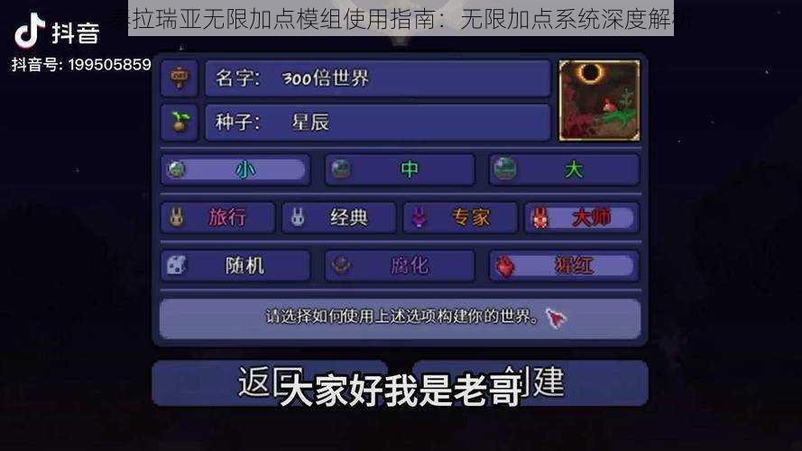 泰拉瑞亚无限加点模组使用指南：无限加点系统深度解析