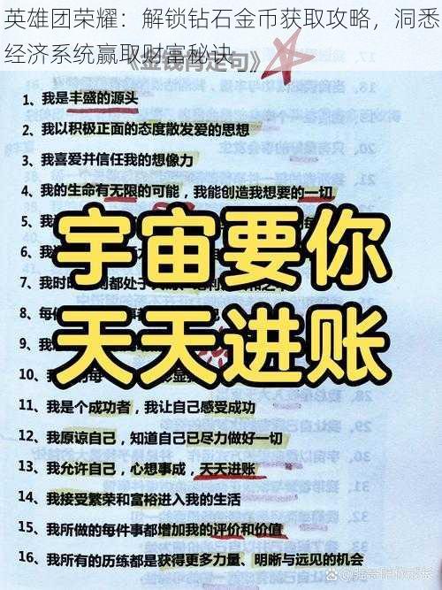 英雄团荣耀：解锁钻石金币获取攻略，洞悉经济系统赢取财富秘诀