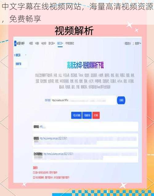 中文字幕在线视频网站，海量高清视频资源，免费畅享