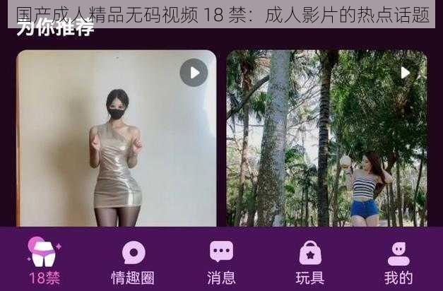 国产成人精品无码视频 18 禁：成人影片的热点话题