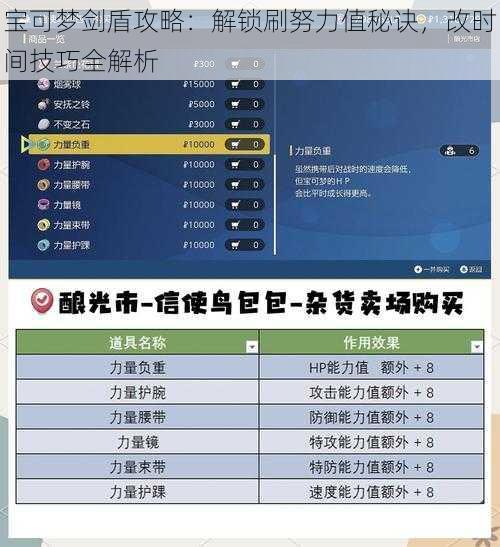 宝可梦剑盾攻略：解锁刷努力值秘诀，改时间技巧全解析