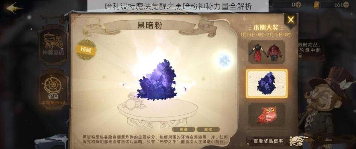 哈利波特魔法觉醒之黑暗粉神秘力量全解析